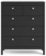 Comodă neagră înaltă 82x99 cm Madrid – Tvilum