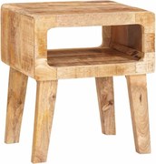 vidaXL Masă laterală cu raft Maro 40 x 32 x 46 cm Lemn de mango solid