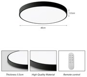 Plafonieră LED dimabilă Immax NEO 07248L SEMPLICI 36W/230V Wi-Fi Tuya negru + telecomandă