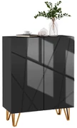 HOMCOM Dulap Îngust pentru Pantofi, Dulap Subțire pentru Depozitarea a 15-20 de Pantofi, 95x72x31.5 cm, Negru | Aosom Romania