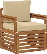 vidaXL Set de canapele de exterior cu pernă natural 71 x 63 x 73 cm