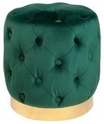 Taburete Modern Barock 35cm, verde inchis/ auriu