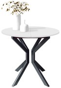 Masă sufragerie extensibilă 90 cm Kertare M 90 (Alb + Negru) (pentru 2-4 persoane). 1105351