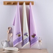 Set prosoape bucătărie vafelă LAVANDĂ 3 buc