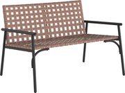 vidaXL Scaun pentru Grădină Maro 110,5 x 79 x 75,5 cm poliratan