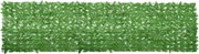 vidaXL Paravan de balcon, frunze verzi, 400x100 cm