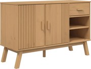 vidaXL Dulap "OLDEN", maro, 114x43x73,5 cm, lemn masiv pin