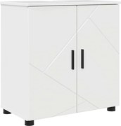 vidaXL Dulap de Baie Alb lucios 61 x 35 x 64 cm Lemn compozit & Metal