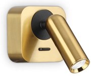 Aplica moderna cu spot LED directionabil BEAN SQUARE AP alama