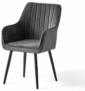 Set de scaune de sufragerie Nova Anthracite, 2bucăți