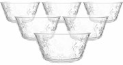 Altom Set de 6 boluri din sticlă Snowflakes 13 cm,400 ml