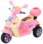 HOMCOM motocicleta electrica copii, tricicleta electrică roz, cu lumini, 6V | Aosom Romania