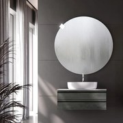 Dulap baie suspendat Kolpasan Alexis 80 cm, pentru lavoar pe blat, gri inchis Dark concrete