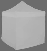 Pavilion de grădină 2x2m – din oțel, 4 pereţi laterali, Gri / antracit