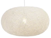 Lampă suspendată rustică albă 50 cm - Corda Flat