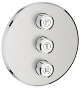 Baterie dus incastrata Grohe Grohtherm SmartControl crom periat Supersteel pentru 3 iesiri