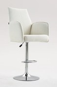 HR280W Scaun Crem Boucle cu Bază Cromata