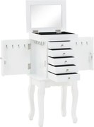 vidaXL Dulap de bijuterii independent, alb