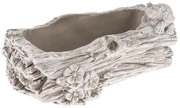 Recipient din beton pentru cutie de flori Trunchicu flori gri, 11 x 21 cm