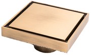Sifon pardoseala TRENDY’S, bronz antichizat 10X10 cm, iesiere pe 40 mm antimiros