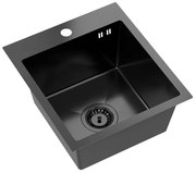 Chiuveta inox incastrata negru Quadron Luke 90 40x45 cm