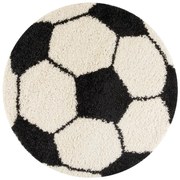 Covor pentru copii negru/crem ø 100 cm Fun – Ayyildiz Carpets