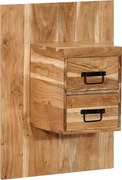 vidaXL Noptieră, 60x32x80 cm, lemn masiv de acacia