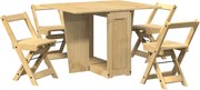 vidaXL Set mobilier tip fluture Corona, pliabil 5 piese maro lemn pin