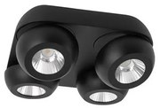 Plafoniera cu 4 spoturi LED directionabile Gon negru NVL-9105103