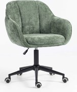 HR2055K Scaun Verde Salvie Grid Premium cu Bază Neagră