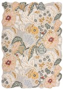 Covor roz deschis țesut manual din lână 120x170 cm Daphne Shaped Floral – Flair Rugs