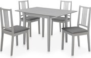 vidaXL Set mobilier de bucătărie, 5 piese, gri, MDF