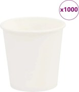 vidaXL Cești de cafea din hârtie 1000 buc 4oz 100ml alb