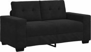 vidaXL Canapea loveseat neagră 160x77x82 cm catifea