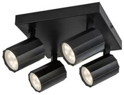 Plafoniera cu 4 Spoturi Directionabile, Design Modern, Rogelio