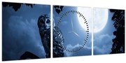 Tablou - Bufnița de noapte (cu ceas) (90x30 cm)