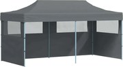 vidaXL Cort petrecere pliabil cu pereți laterali, antracit, 3 x 6 m