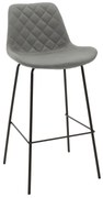 Scaun Bar Fergy Piele Ecologica Gri Antracit