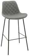 Scaun Bar Fergy Piele Ecologica Gri Antracit