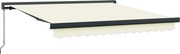 vidaXL Cortina Retractabilă Crem 300 x 250 cm Stofă și Metal