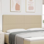 vidaXL Tăblie cap Manual gri verde deschis 200 cm Țesătură cu dungi