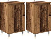 vidaXL Bufet 2 pcs Lemn Vechi 40 x 35 x 70 cm Lemn Ingineresc și Fier