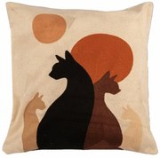 Față de pernă tricotată Pisici, 45 x 45 cm