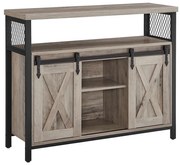 Comodă cu uși glisante FIRA taupe/negru