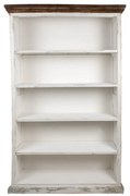 Biblioteca alba, din lemn masiv, aspect vintage, Librarie