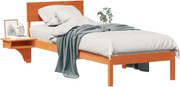 vidaXL Cadru de pat Maroniu cerat 75 x 190 cm Lemn de pin masiv