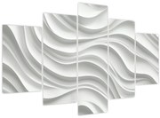 Tablou - Valuri Albe 3D (150x105 cm)