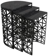 Măsuță Stil Black Marble, 3 buc.