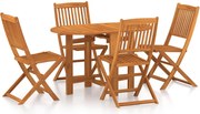 vidaXL Set mobilier de grădină, 5 piese, lemn masiv de acacia