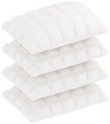 Set 4 perne Luna Silver, fibra siliconata, bumbac, 50 x 70 cm